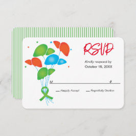 Jubiläumsballons Anpassbare Party-UAWG RSVP Karte