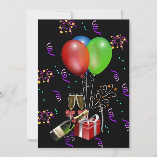 Jubiläumsballons Flaschen Eimer Feier (Vorderseite)