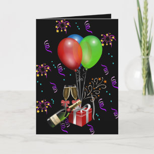 Jubiläumsballons Flaschen Eimer Feier Einladung