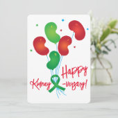 Jubiläumsballons - individuelle Einladung (Stehend Vorderseite)