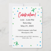 Jubiläumsballons - individuelle Einladung (Rückseite)