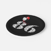 Jubiläumsballons Pappteller (Schrägansicht)