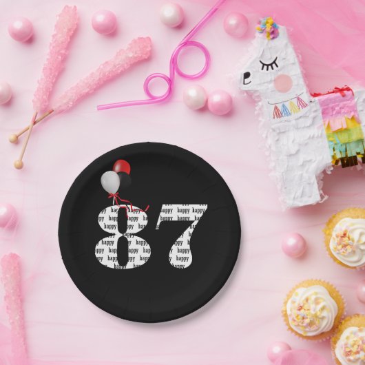 Jubiläumsballons Pappteller (Party)