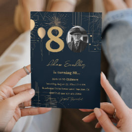 Jubiläumsballons und Feuerwerk Einladung