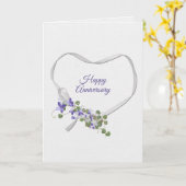 Jubiläumsband Herz mit Blume-Karte Karte (Gelbe Blume)