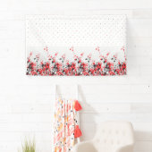 Jubiläumsbanner | Custom Floral Sign Banner (Insitu)