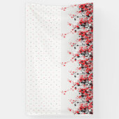 Jubiläumsbanner | Custom Floral Sign Banner (Vertikal)