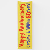 Jubiläumsbanner mit Name und Nummer Banner (Vertikal)