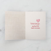 Jubiläumsbär mit I Liebe You Balloons Karte (Innenseite)