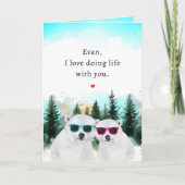 Jubiläumsbären mit cooler Sonnenbrille Karte (Vorderseite)