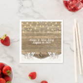 Jubiläumsbeleuchtung auf Holz Serviette (Beispiel)