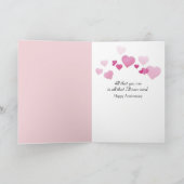 Jubiläumsbericht hört in Umschlag Karte (Innenseite)