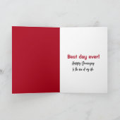 Jubiläumsblase Herz auf Rot Karte (Innenseite)