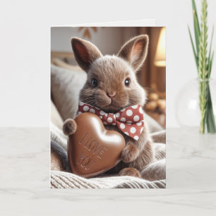 Jubiläumsblase mit Schokoladenherz Karte