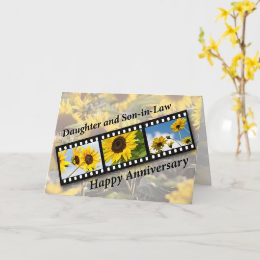 Jubiläumsblume Karte (Gelbe Blume)