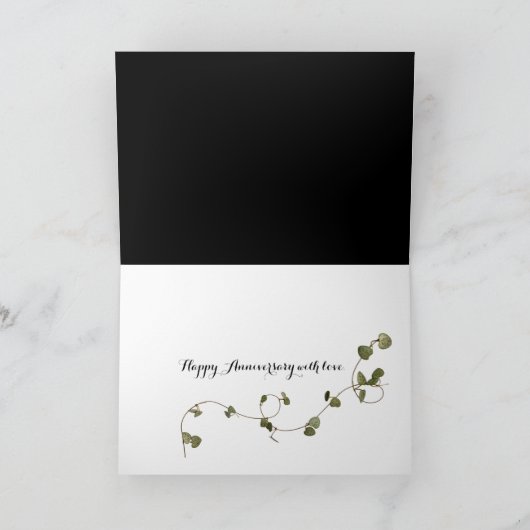 Jubiläumsbrief mit Efeu Karte (Innenseite)