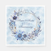 Jubiläumsbuch Napkins zum 45. und 65. Saphire Serviette (Vorderseite)