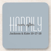 Jubiläumsdatum glücklich je nach Angebot Getränkeuntersetzer (Vorderseite)