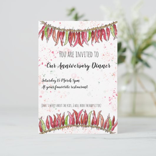 Jubiläumsdinner Einladung Geschenk (Stehend Vorderseite)