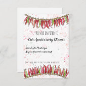 Jubiläumsdinner Einladung Geschenk (Vorne/Hinten)