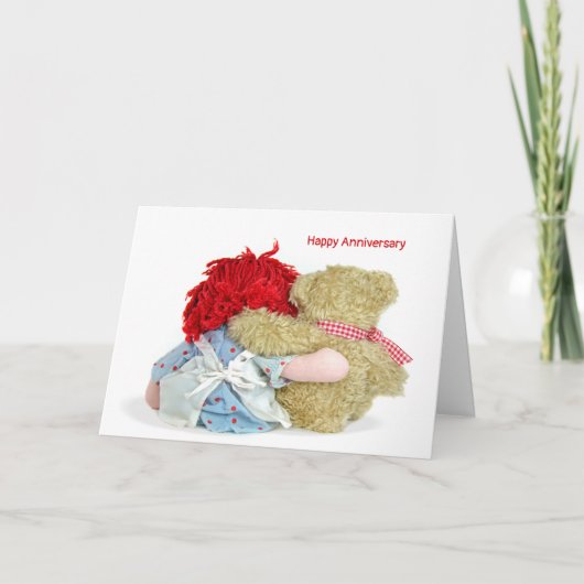 Jubiläumsdoll und Bär Karte (Vorderseite)