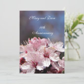 Jubiläumseinladung zur Kirschblüte Einladung (Stehend Vorderseite)