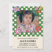 Jubiläumseinladungen Réro Groovy Blume Einladung (Vorderseite)