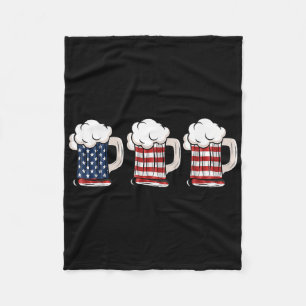Jubiläumsfahne "Bier America Flag 4. Juli Männer F Fleecedecke