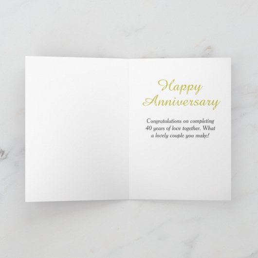 Jubiläumsfeier 40. karte (Innenseite)