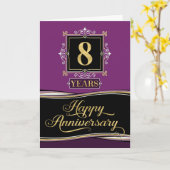 Jubiläumsfeier 8 Jahre Dekorative Formalität Karte (Gelbe Blume)