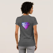 Jubiläumsfeier Amethyst-Herz-Emblem T-Shirt (Schwarz voll)