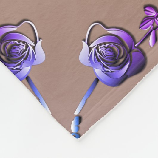 Jubiläumsfeier Amethyst-Rose Fleecedecke (Ecke)