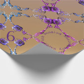 Jubiläumsfeier Amethyst-Rose Geschenkpapier (Ecke)