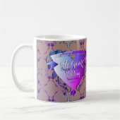 Jubiläumsfeier Amethyst-Rose Kaffeetasse (Links)