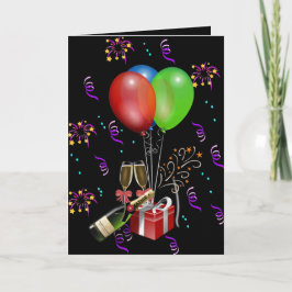 Jubiläumsfeier Balloons Flaschenkäse Einladung