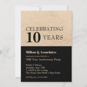 Jubiläumsfeier Black & Gold Einladung (Vorderseite)