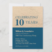 Jubiläumsfeier Blue & Gold Einladung (Vorderseite)