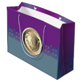 Jubiläumsfeier Bronze Emblem Geschenktasche Große Geschenktüte (Rückseite Schrägansicht)