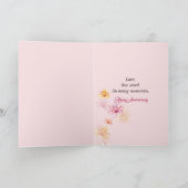 Jubiläumsfeier Champagne Flutes Karte (Innenseite)