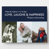 Jubiläumsfeier Collage Liebe lachen Glück 3 Foto Fotoplatte (Vorderseite)