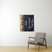 Jubiläumsfeier der Marine Wedding Foto Booth Wandteppich (Beispiel)