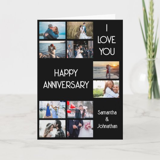 Jubiläumsfeier DIY 10 Foto schlicht Karte (Vorderseite)