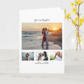 Jubiläumsfeier DIY 4 Foto schlicht minimalistisch Karte (Gelbe Blume)