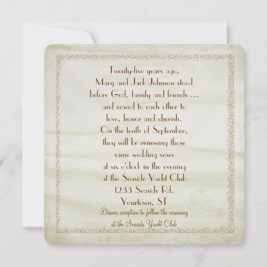 Jubiläumsfeier Einladung (Rückseite)