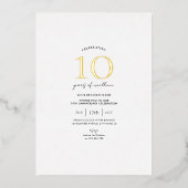 Jubiläumsfeier Elegantes Ambiente Folieneinladung (Vorderseite)