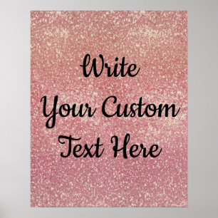 Jubiläumsfeier Foto-Requisite Pink Gold Geburtstag Poster