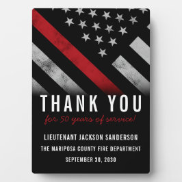 Jubiläumsfeier für Feuerwehrleute Rote Linie Fotoplatte