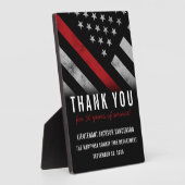 Jubiläumsfeier für Feuerwehrleute Rote Linie Fotoplatte (Seite)