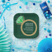 Jubiläumsfeier für Smaragdgrün und Gold Pappteller (Party)