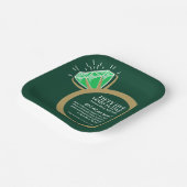 Jubiläumsfeier für Smaragdgrün und Gold  Pappteller (Gewinkelt)